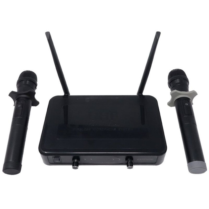 EMPIRE Coppia microfoni wireless con ricevitore UHF
